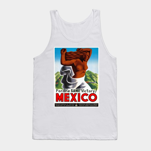 Vintage Travel Poster Mexico for the same victory Tank Top by vintagetreasure